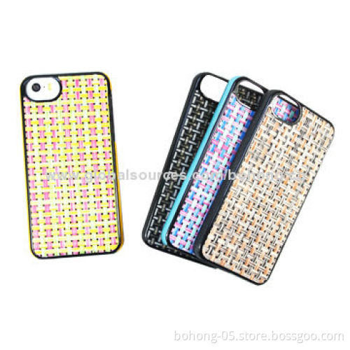 Weave Grain Paste Leather Cases for iPhone 5S, Different Colors Available, 500 Pieces Each Color MOQ